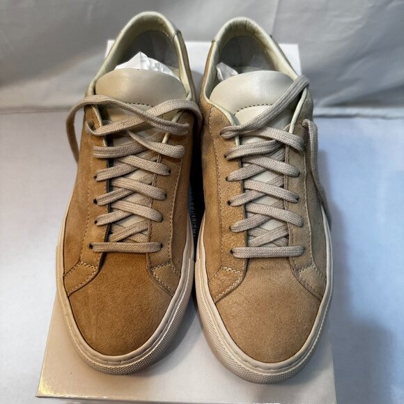 COPY - Woman by Common Project Tan Suede Casual Sneakers SZ 35 - Picture 1 of 7